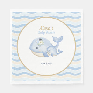 Servilleta De Papel Under the Sea Whale Baby Shower (Chico)