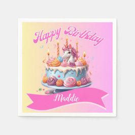 Servilleta De Papel Unicorn 5th Birthday Napkins
