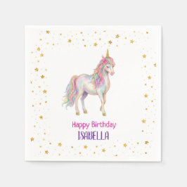 Servilleta De Papel Unicorn Glitter Girls Birthday