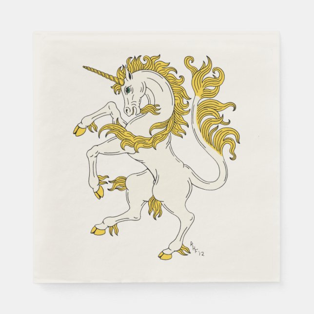 Servilleta De Papel Unicorn Rampant (Anverso)