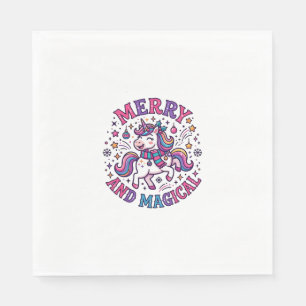 Servilleta De Papel Unicornio Alegre y Mágico
