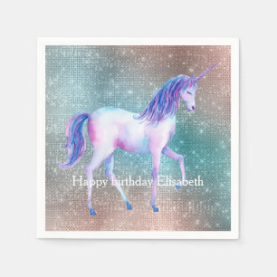 Servilleta De Papel Unicornio Brillante