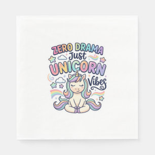 Servilleta De Papel Unicornio Cero Drama Solo Vibraciones de Unicornio