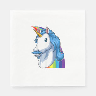 Servilleta De Papel Unicornio con Bigote Dadacorn Dadicorn Unicornio D