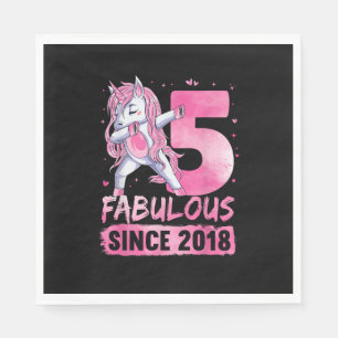 Servilleta De Papel Unicornio de 5 años de edad Dabbing 5 Chica de cum