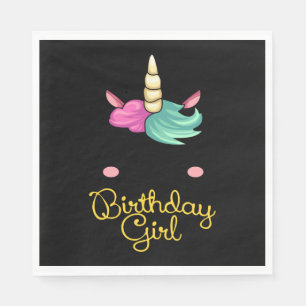 Servilleta De Papel Unicornio de cumpleaños
