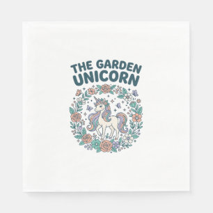 Servilleta De Papel Unicornio El Unicornio Del Jardín Diseño De Camise