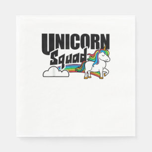 Servilleta De Papel Unicornio escuadrón arcoíris engorda graciosa cami