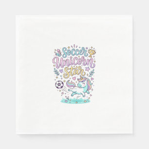 Servilleta De Papel Unicornio Fútbol Unicornio Estrella Mono