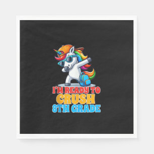Servilleta De Papel Unicornio haciendo dab de 8º grado Estoy listo par