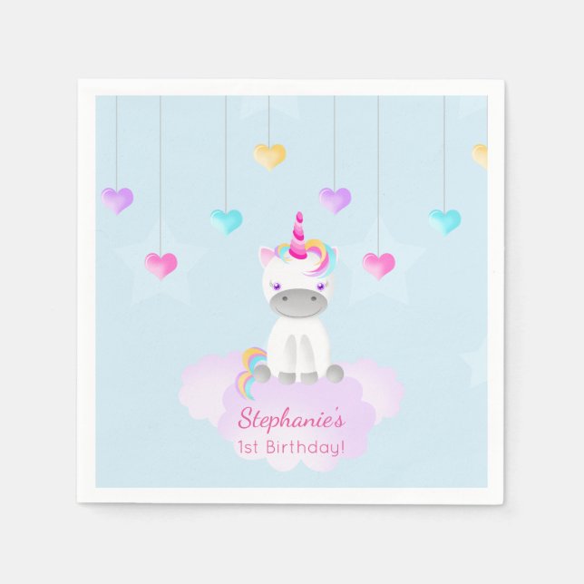 Servilleta De Papel Unicornio mágico (Anverso)
