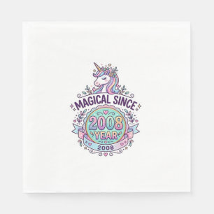 Servilleta De Papel Unicornio Mágico Desde Año Diseño Gráfico Zazzle D