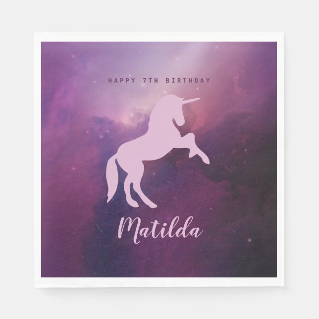 Servilleta De Papel unicornio mágico lindo (Anverso)