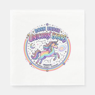Servilleta De Papel Unicornio nacido bajo estrellas de unicornio diver