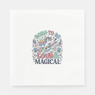 Servilleta De Papel Unicornio Nacido para Ser Fuerte y Mágico Original