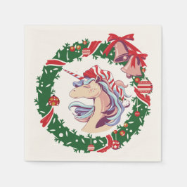 Servilleta De Papel Unicornio, Navidades mágicos
