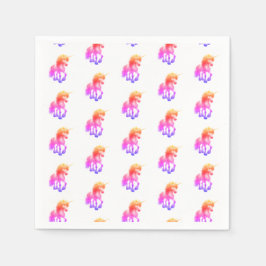 Servilleta De Papel Unicornio Neon