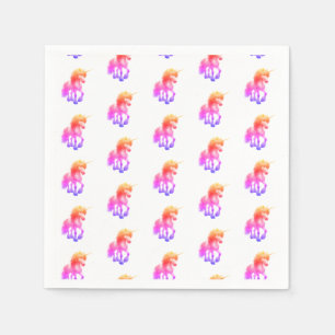 Servilleta De Papel Unicornio Neon
