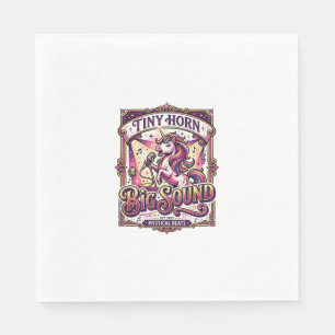Servilleta De Papel Unicornio Pequeño Cuerno Gran Sonido Diseño de Mer