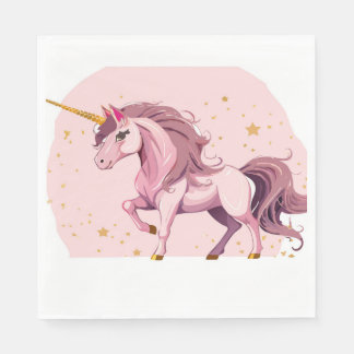 Servilleta De Papel unicornio rosa
