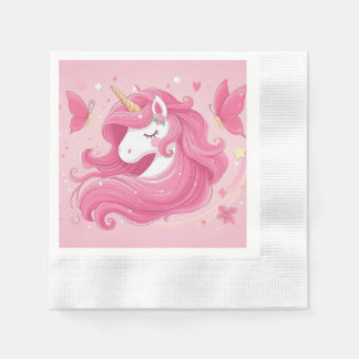 Servilleta De Papel unicornio rosa