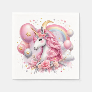 Servilleta De Papel Unicornio rosa