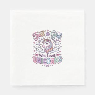Servilleta De Papel Unicornio Solo una chica que ama los unicornios Fo