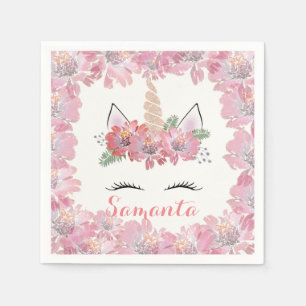 Servilleta De Papel Unicornio, Unicornio Face, personalizada, femenina