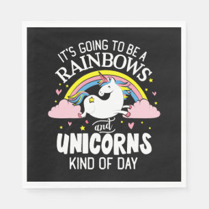 Servilleta De Papel Unicornio va a ser una lluvia y unicornios K