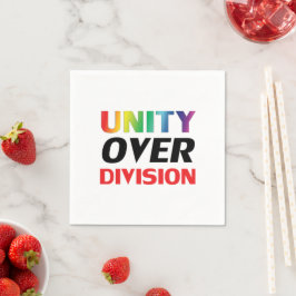 Servilleta De Papel "Unidad por división" orgullo lgbtq lgbt white pap
