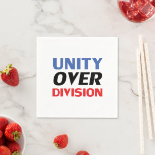 Servilleta De Papel "Unidad sobre división" blanco rojo azul
