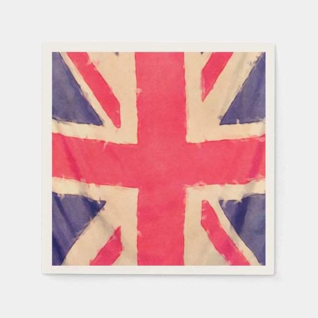 Servilleta De Papel UNION JACK FLAG grunge (Anverso)