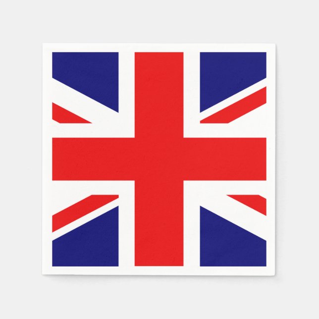 SERVILLETA DE PAPEL UNION JACK - LA BANDERA BRITÁNICA (Anverso)