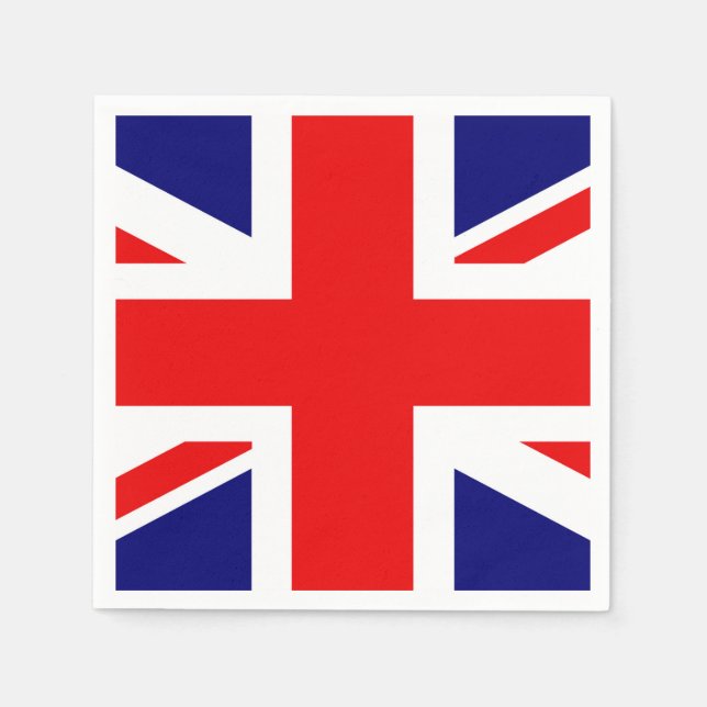 SERVILLETA DE PAPEL UNION JACK - LA BANDERA BRITÁNICA (Anverso)