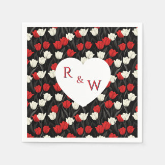 Servilleta De Papel Unique Tulip Flower Happily Ever After Wedding
