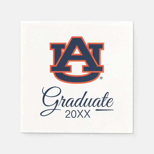 Servilleta De Papel Universidad Auburn | Graduación (Anverso)