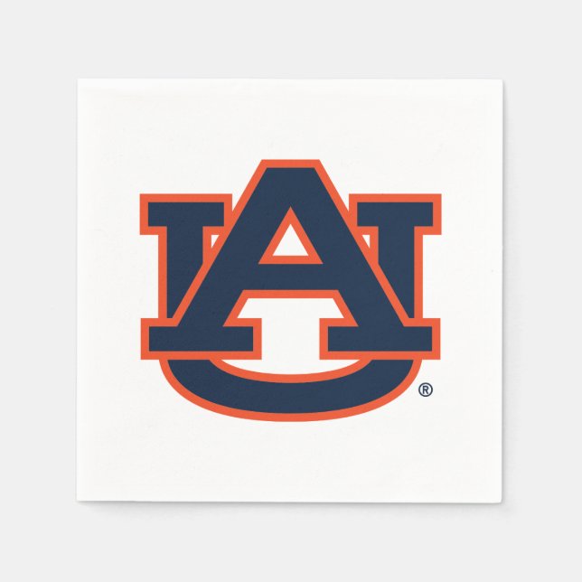 Servilleta De Papel Universidad Auburn | Logo de Auburn UA (Anverso)
