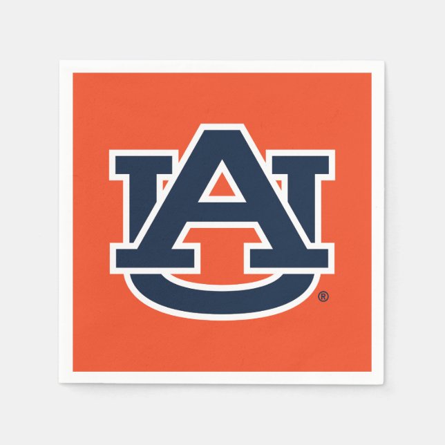 Servilleta De Papel Universidad Auburn | Logo de Auburn UA (Anverso)