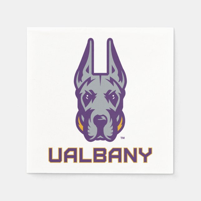 Servilleta De Papel Universidad de Albany Great Danes (Anverso)