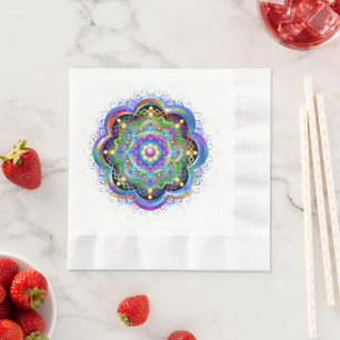 Servilleta De Papel Universo Mandala Colores Psicodélicos