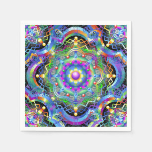 Servilleta De Papel Universo Mandala Colores Psicodélicos