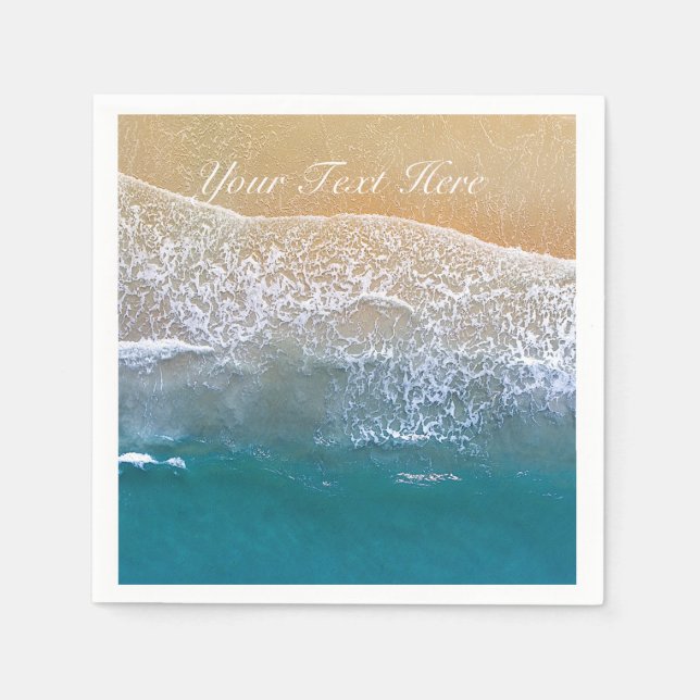 Servilleta De Papel Uno con la playa (Anverso)