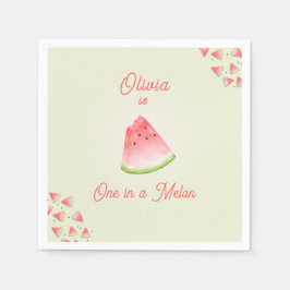 Servilleta De Papel Uno en Melón Cumpleaños