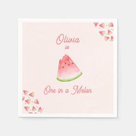 Servilleta De Papel Uno en Melón Cumpleaños