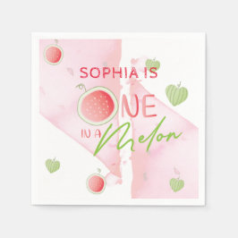 Servilleta De Papel Uno en un cumpleaños de melón personalizado