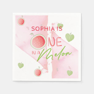 Servilleta De Papel Uno en un cumpleaños de melón personalizado