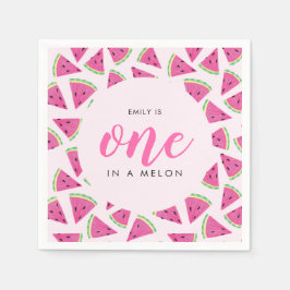 Servilleta De Papel Uno en un melón 1er cumpleaños