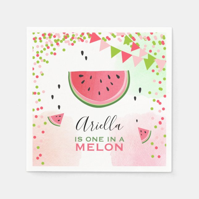 Servilleta De Papel Uno en una melón papel toallas sandía de verano (Anverso)