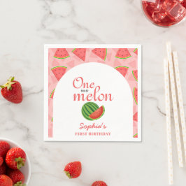 Servilleta De Papel Uno en una sandía melón de melón Primer cumpleaños