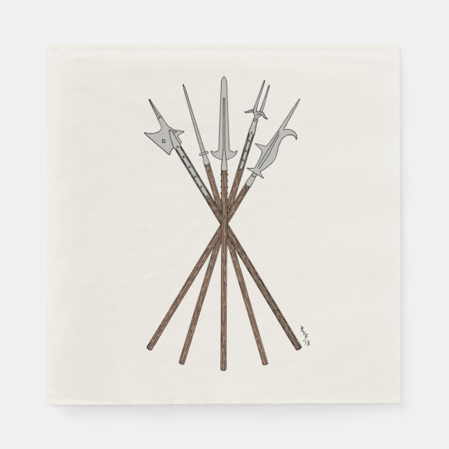 Servilleta De Papel Unos polearmos del siglo XVI (Anverso)